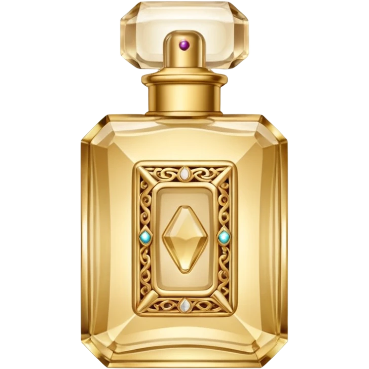 beige luxury perfume covered in jewelry emoji