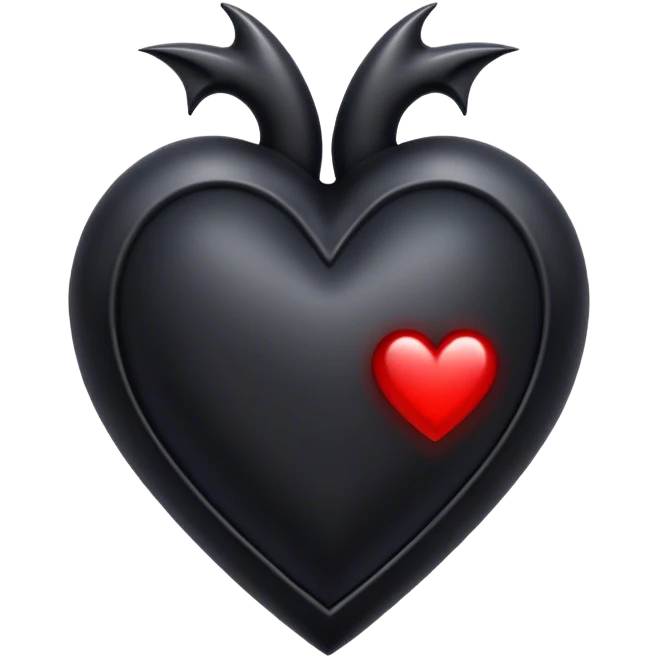 Gothic black heart  emoji