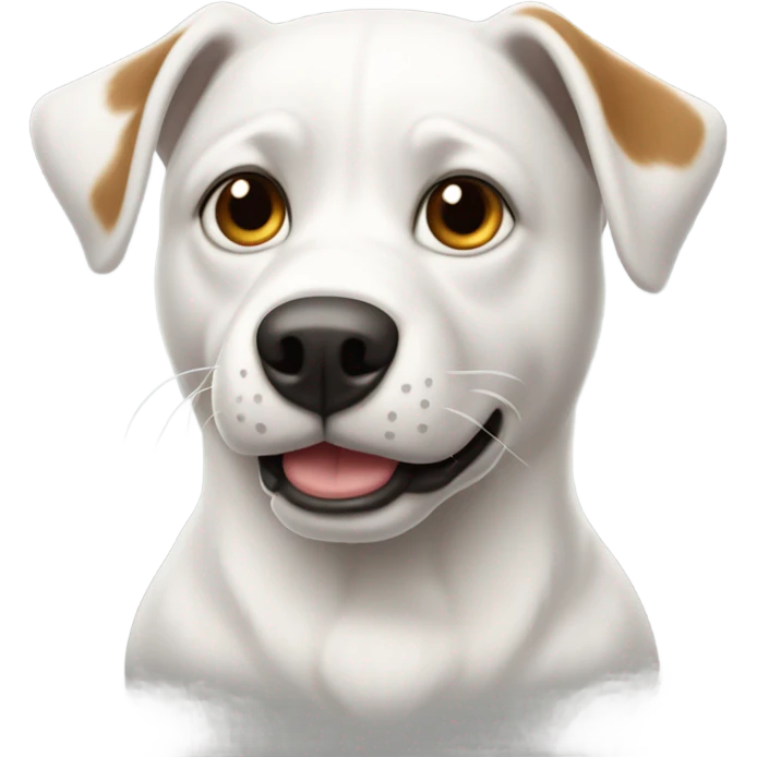 Perro blanco con manchas marrones emoji