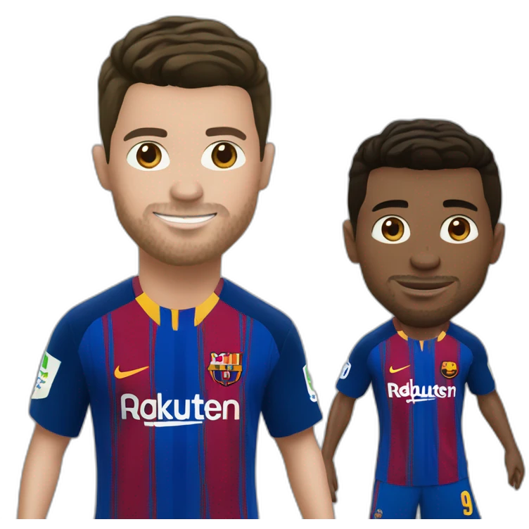 Ronaldo au dessus de Messi emoji