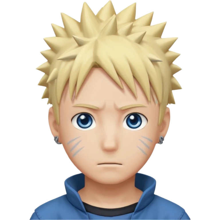 Naruto Anime style boy head emoji