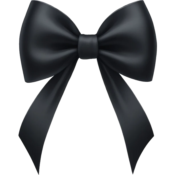 Silk black bow emoji