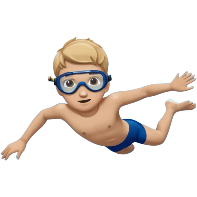 Underwater boy swimming emoji