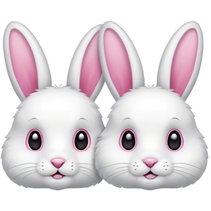 2 robbits , Clone. emoji