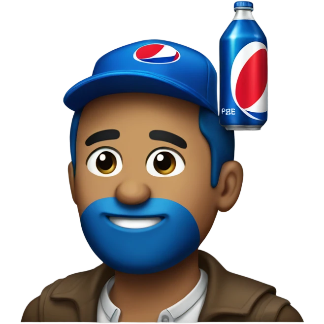 Peruvian drinking pepsi emoji