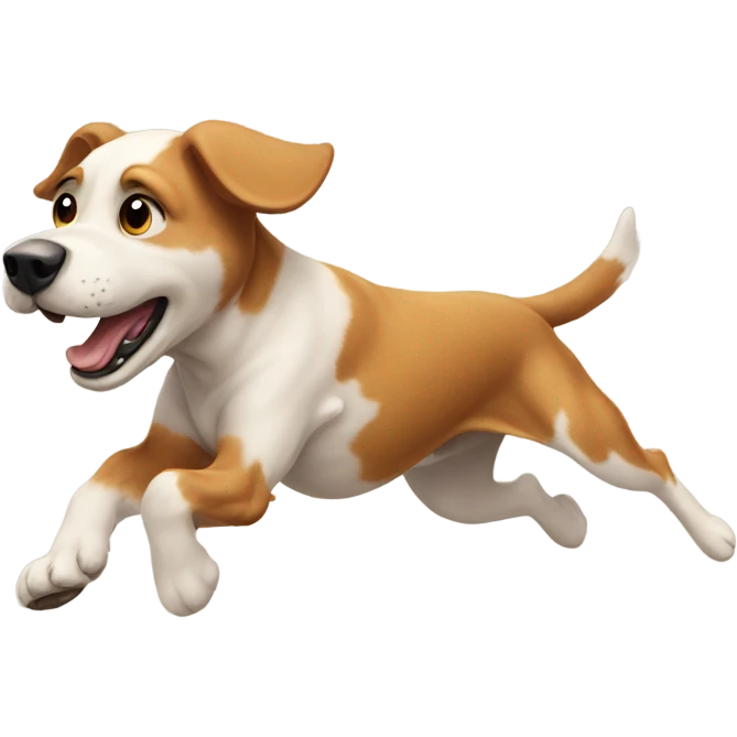 Dog running like human emoji