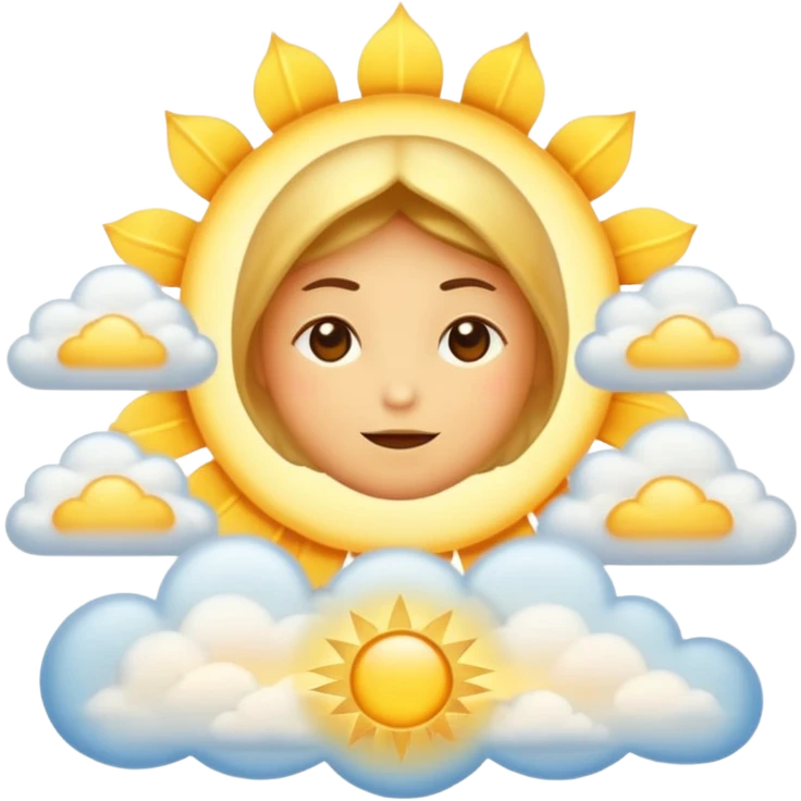 "Create a warm emoji representing morning spiritual awakening. Golden sunrise rays, soft light beams, peaceful clouds, or spiritual symbols like crosses, crescents, or light. No human figures - focus on light, warmth, and divine energy." emoji