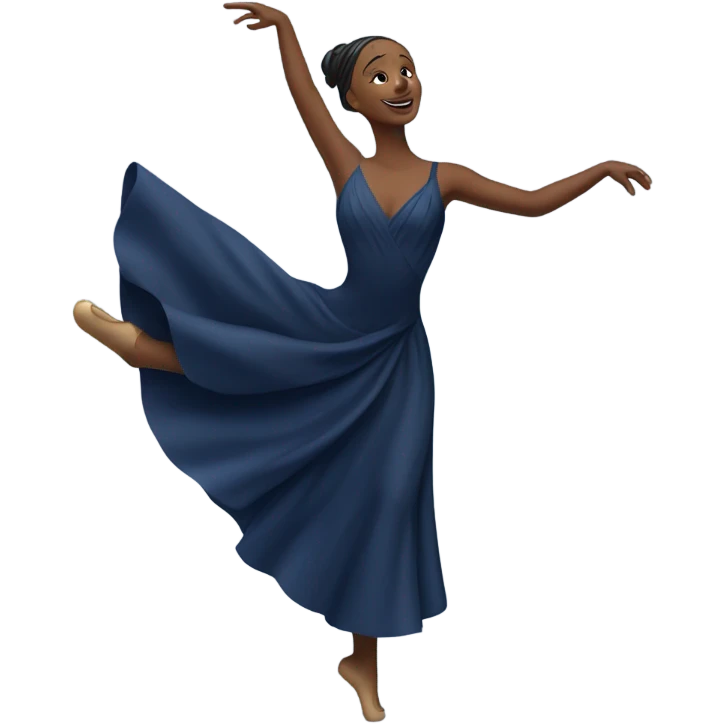Navy blue dance emoji
