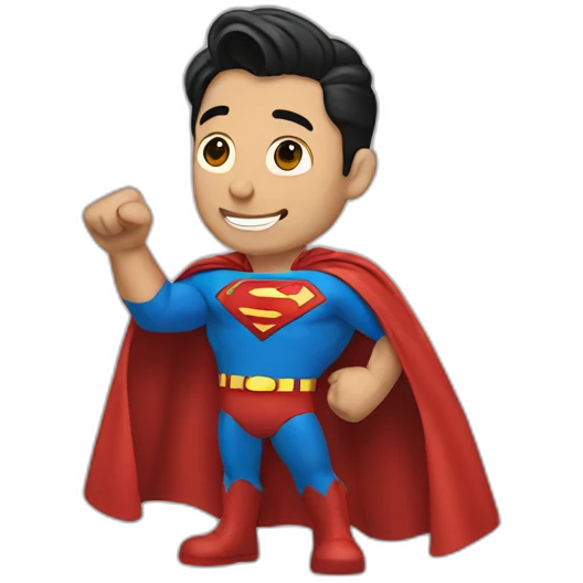 Superman waving emoji