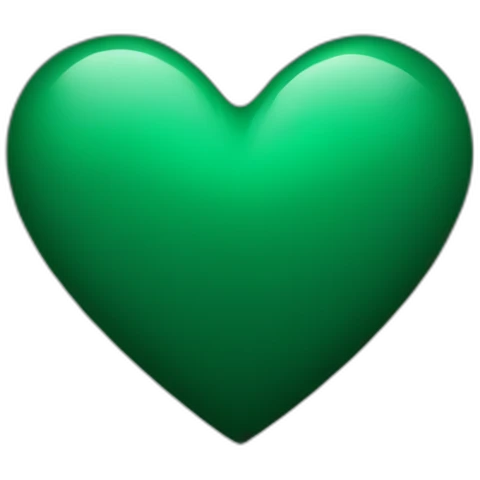 Dark green heart emoji