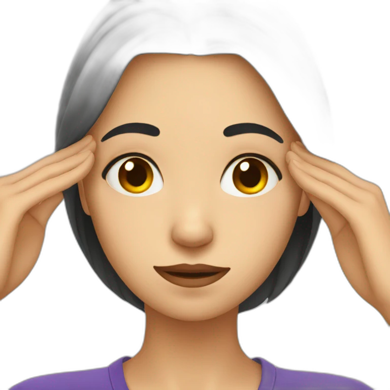 Girl with headache emoji