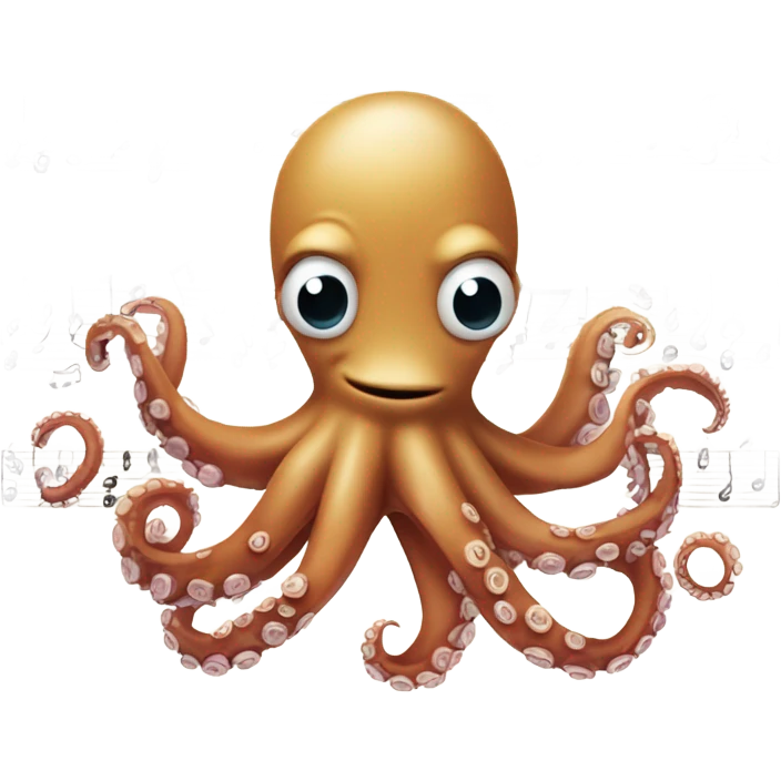 Octopus singing emoji