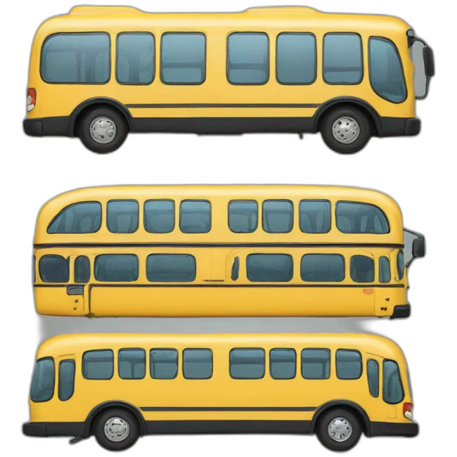 bus sliced in half emoji