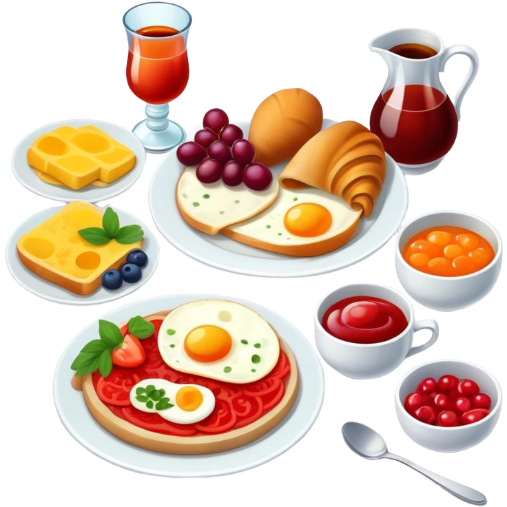 Turkish Breakfast text with Beautiful finish  emoji