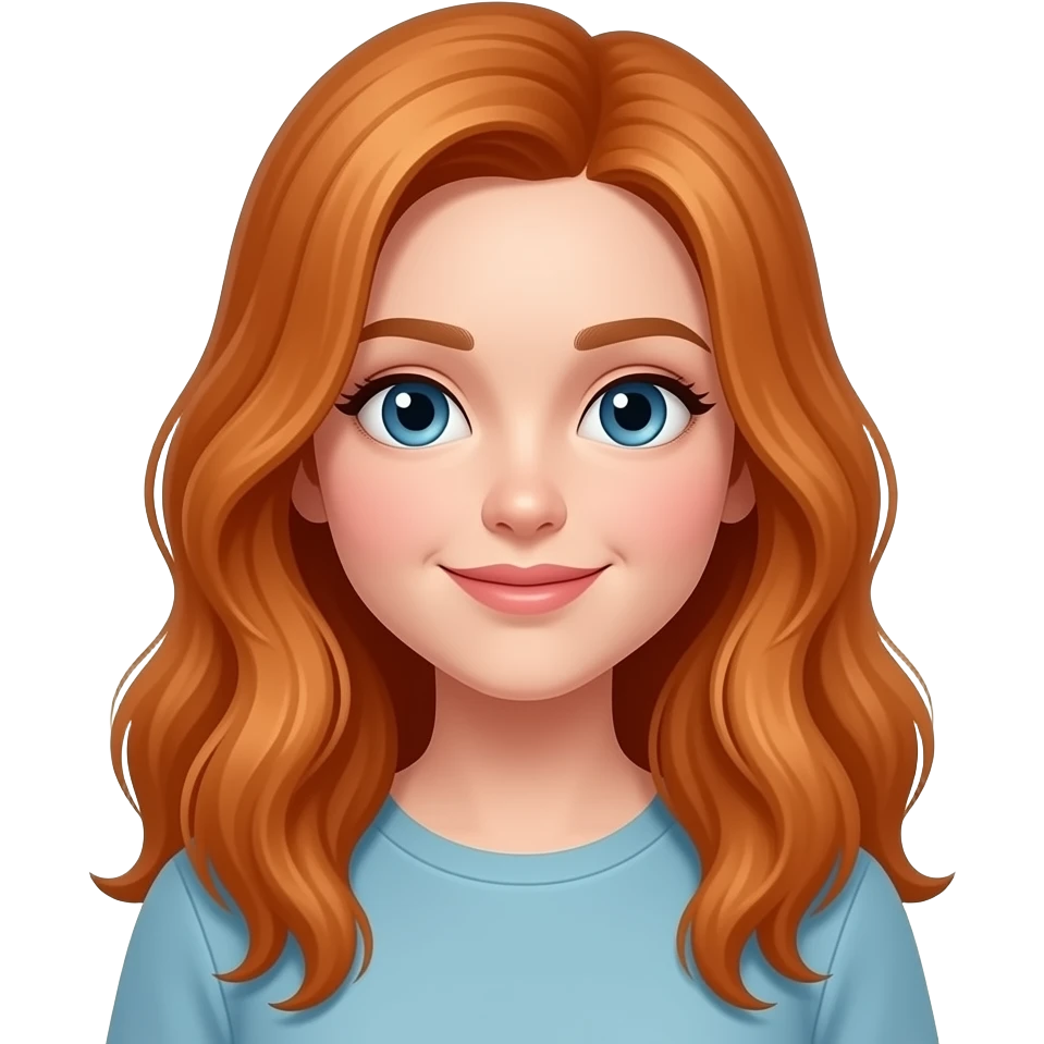 GIRL WITH LONG GINGER HAIR emoji