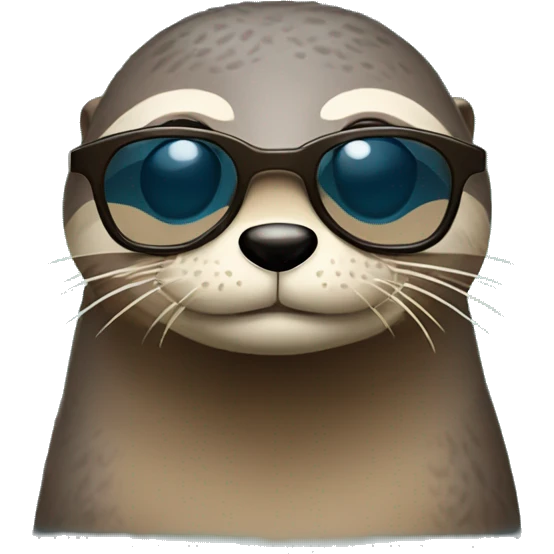 Loutre avec des lunettes  emoji