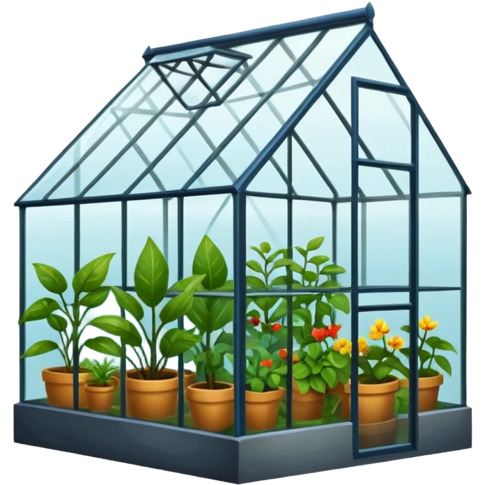 greenhouse with plants inside emoji