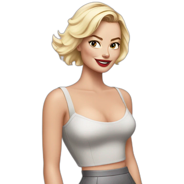 Margot robbie tight skirt emoji