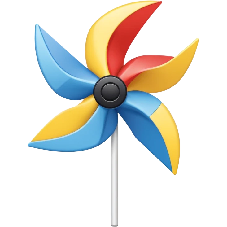White only, pinwheel only emoji