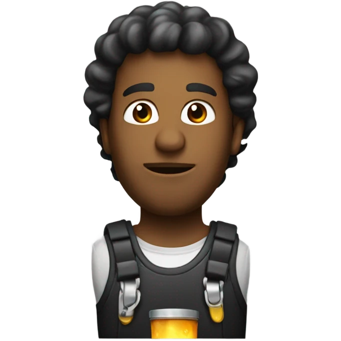 A guy saying oil up  emoji