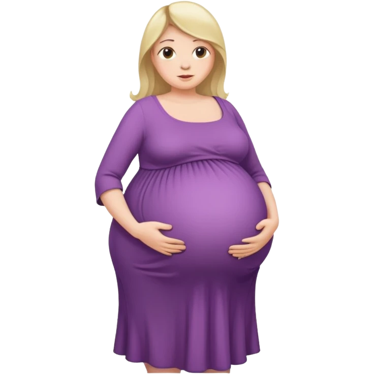 heavily pregnant woman with extremely abnormally huge overdue belly emoji