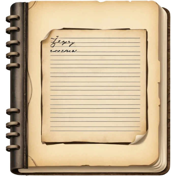 Director Script – bound pages with notes emoji