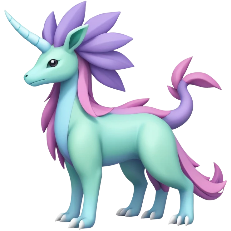 Meganium-Amaura-Suicune-fakemon (full body) emoji