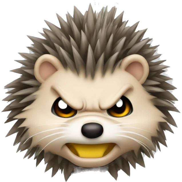 Angry hedgehog clear emoji