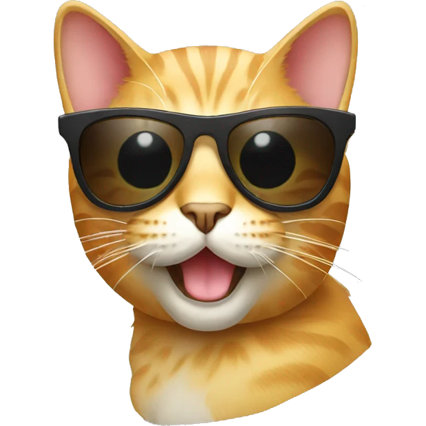 Cat with sunglasses emoji
