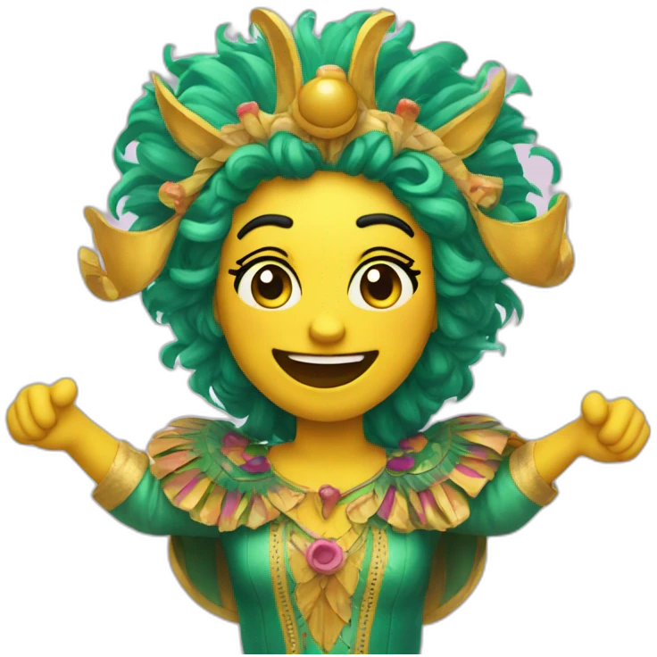 exited emoji, carnaval style emoji