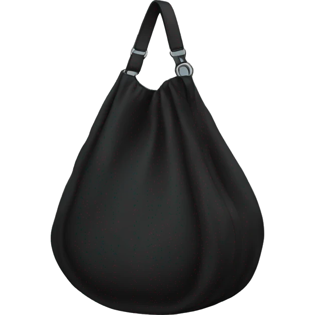 Black hobo bag  emoji