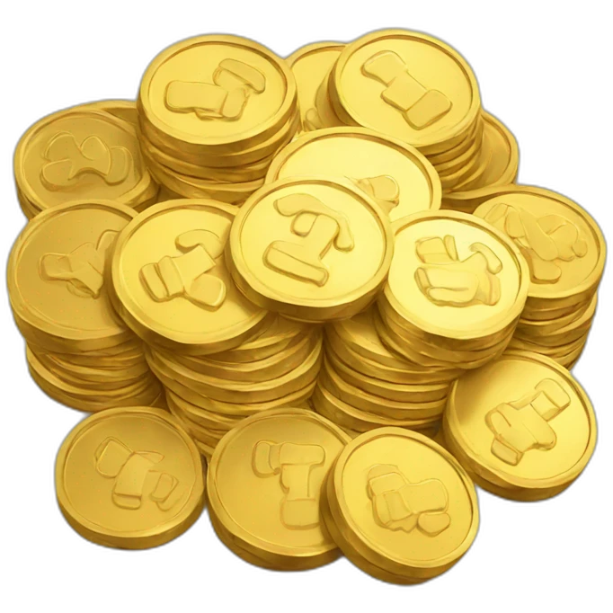 Gold coin pile emoji