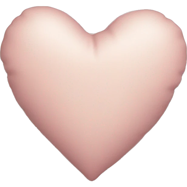 Pillow light pink heart vintage emoji