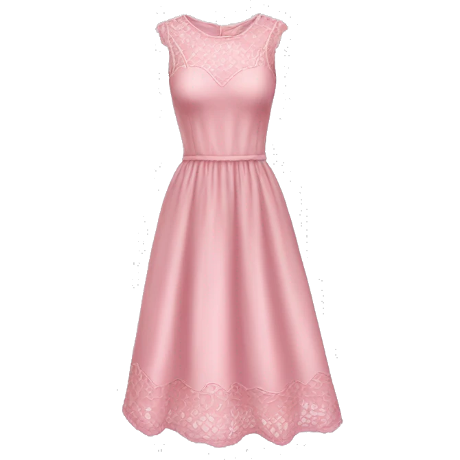 lace silk pink dress emoji