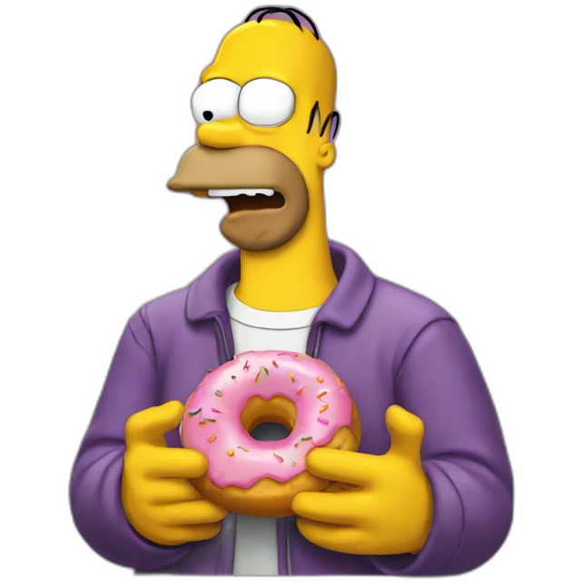 Homer eating a donut emoji