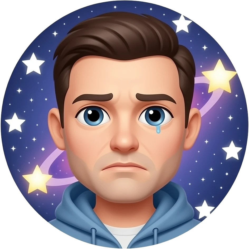 An emoji of litrally everything cool stuff like galaxies and things and an emoji sad face emoji