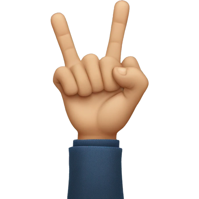 three fingers  emoji