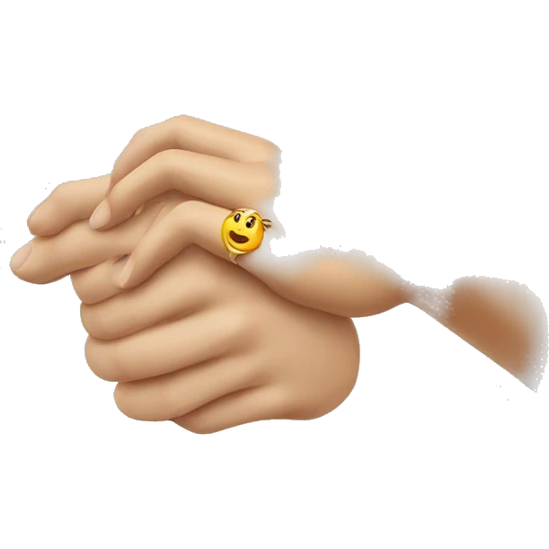 Deux doigts avec une bague emoji
