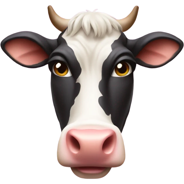 Cow with long pink nails emoji