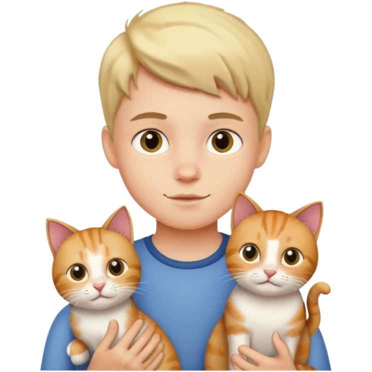 cat with boy  emoji