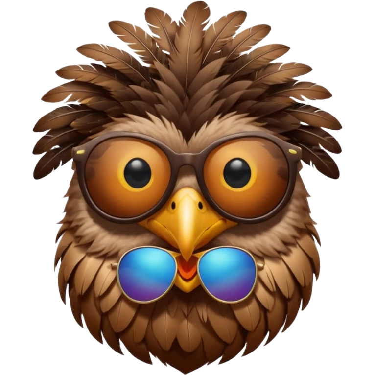 cool bird with sunglassess  emoji