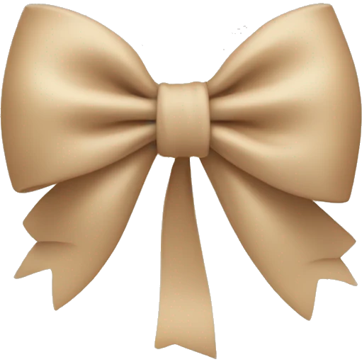 Beige bow  emoji