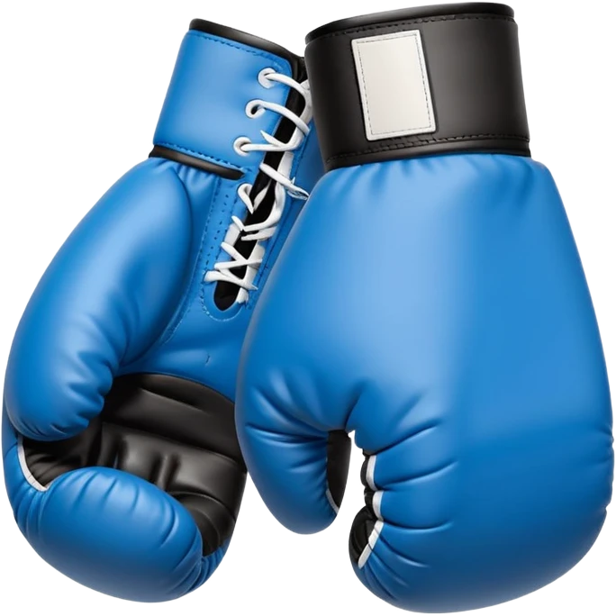 Minimalistic flat vector icon, iOS style, thin black contour on white background. Boxing gloves or a fighter silhouette in stance. emoji