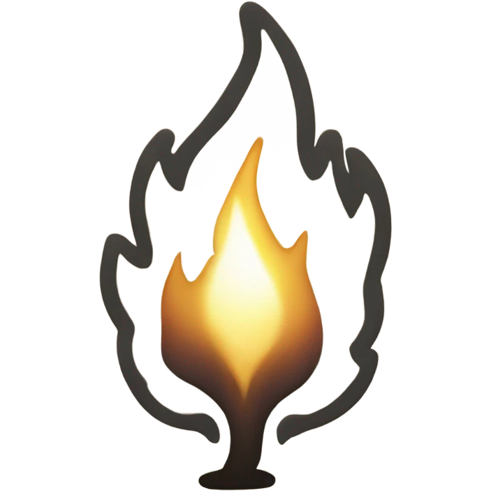 Beige flame emoji