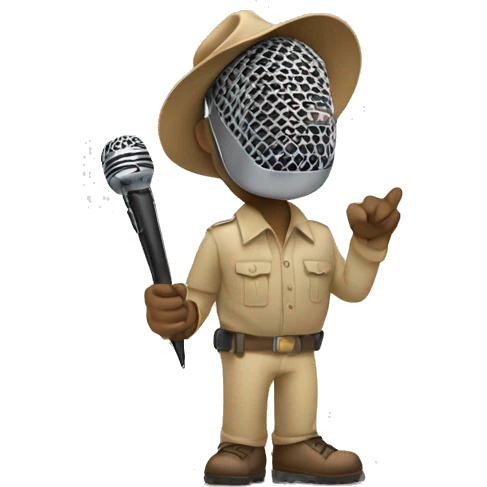 safari with microphone emoji