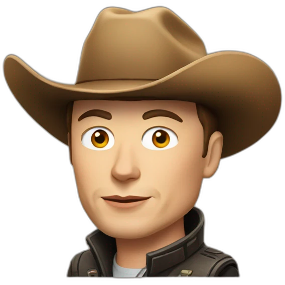 Elon Musk as a Spacecowboy emoji