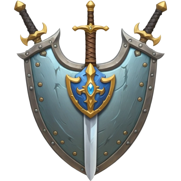 sword and shield, world of war craft style emoji