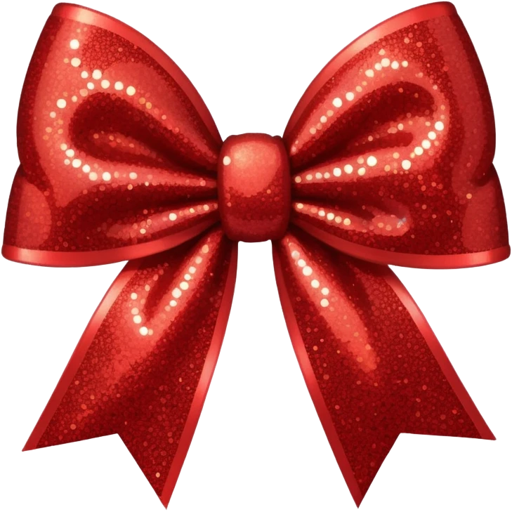 red glitter bow emoji