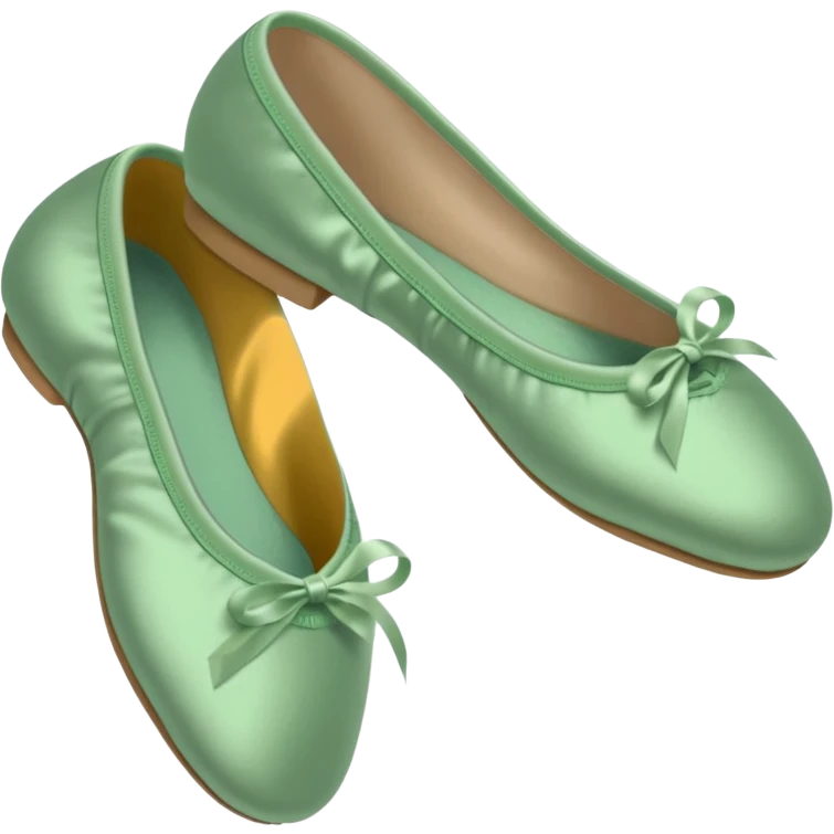Pale green satin ballet shoes emoji