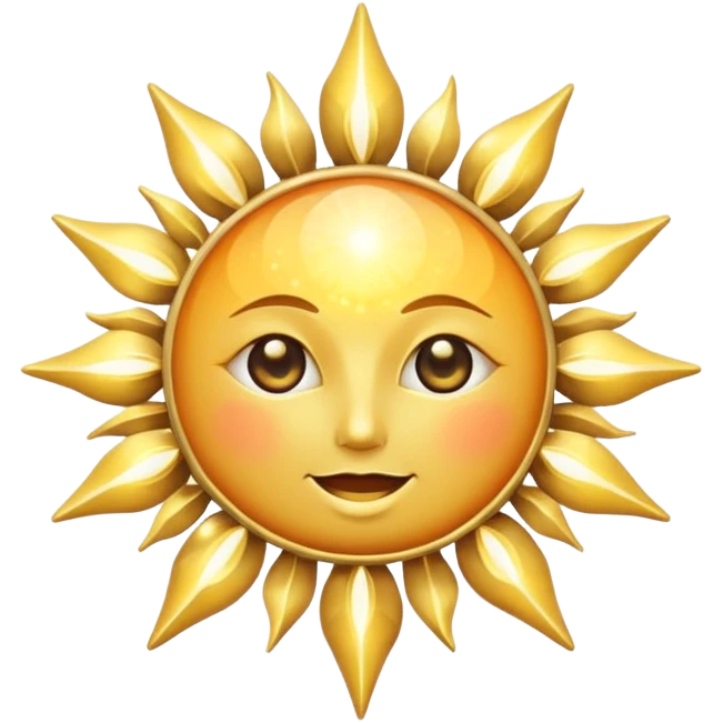 Glitter Vintage Sun emoji